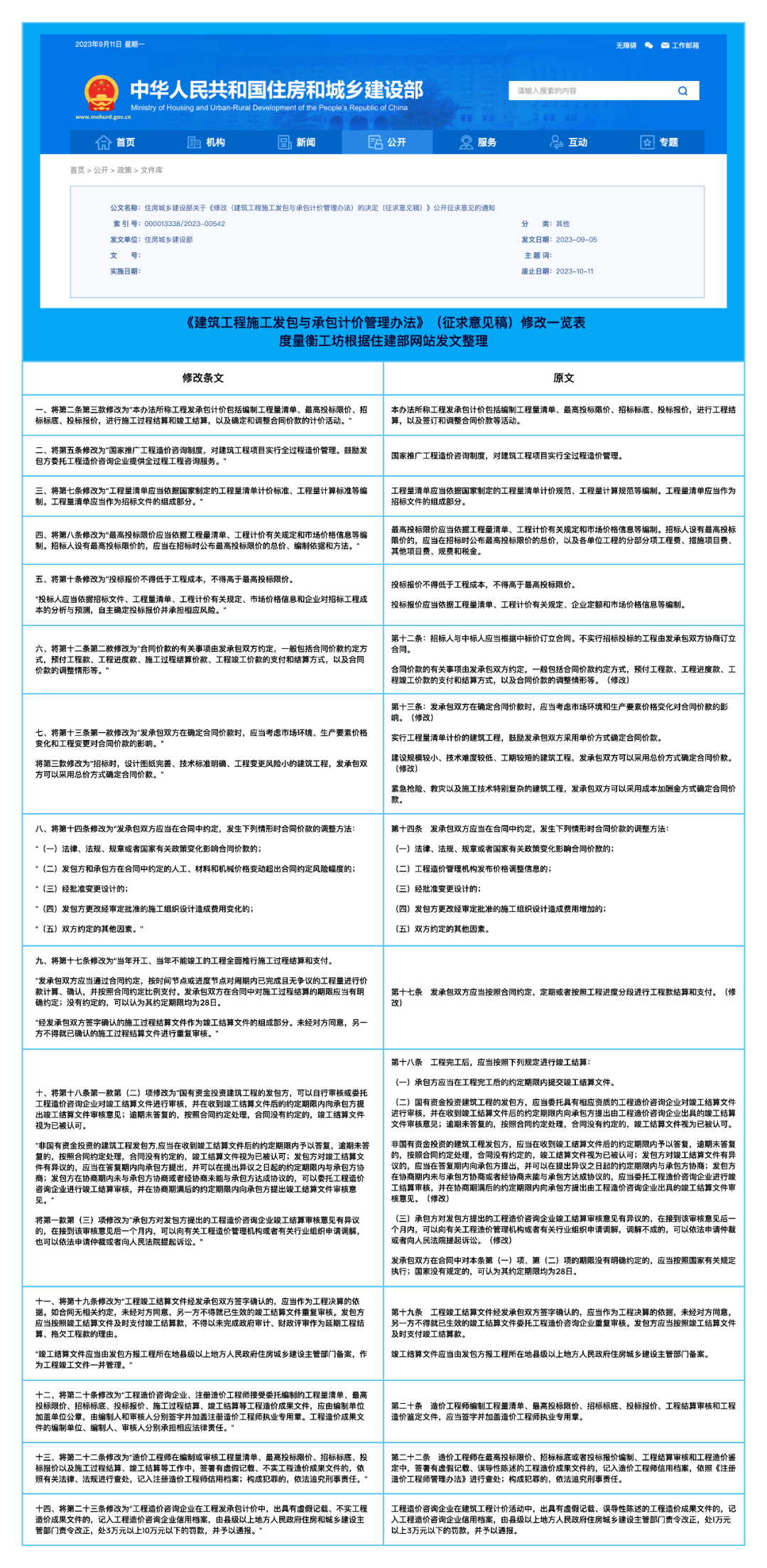 划时代变革｜中国工程造价计价发生五大变革,住建部刚发,抢鲜看！